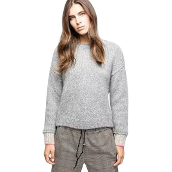 Zadig & Voltaire Dakota Sweater Alpaca Merino Wool Blend Crewneck Gray Sz Small - Picture 1 of 16